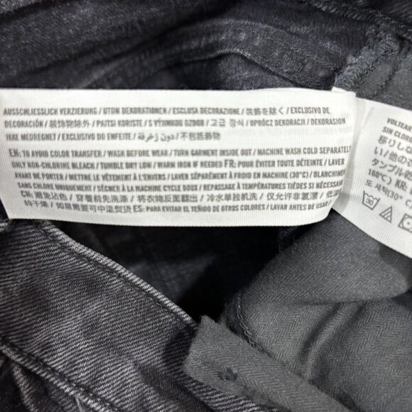 Abercrombie & Fitch 90s Straight High Rise Distressed Jeans Womens 26 2 R Black - Picture 10 of 16